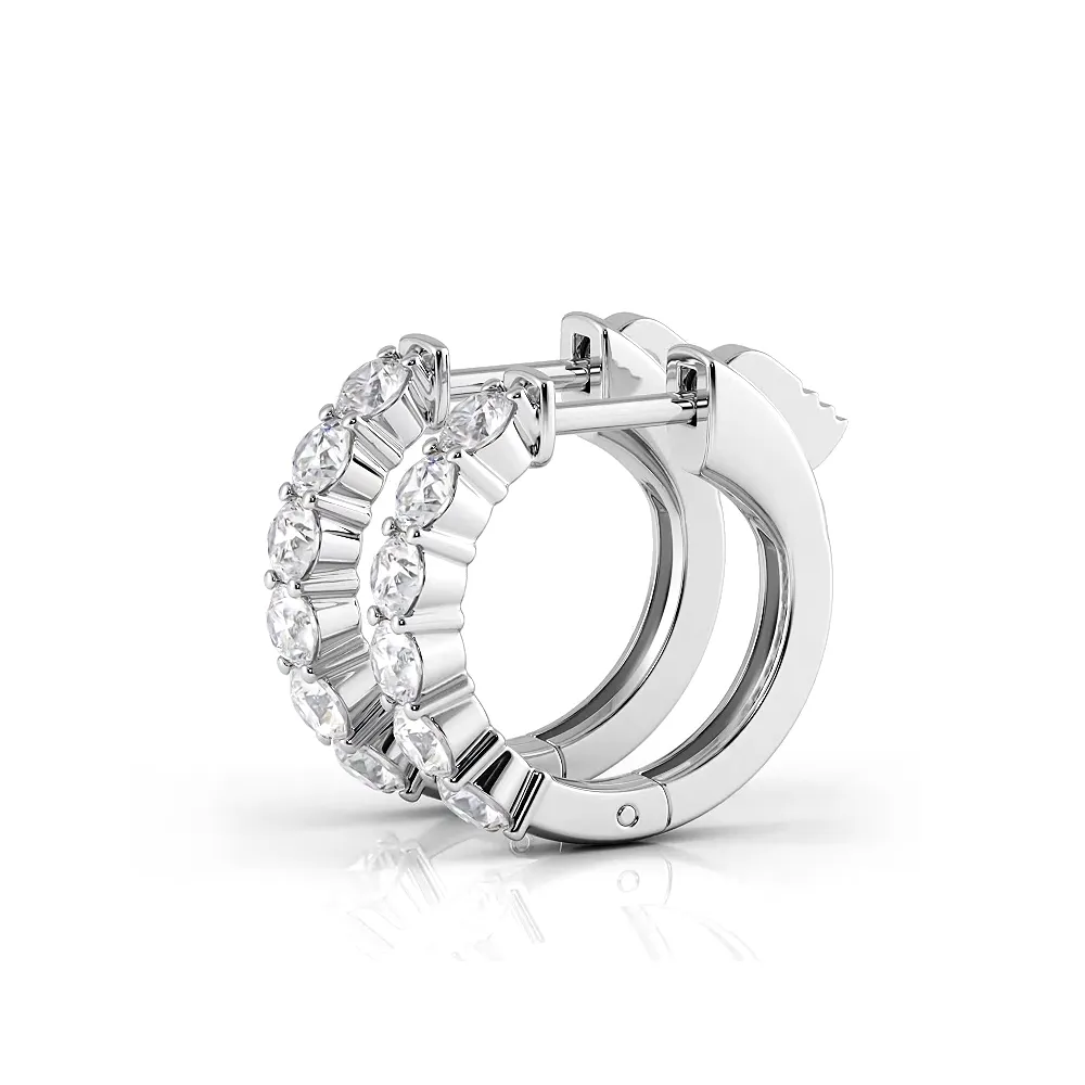 1.0 ctw. Common Prong Huggie Hoop Earrings