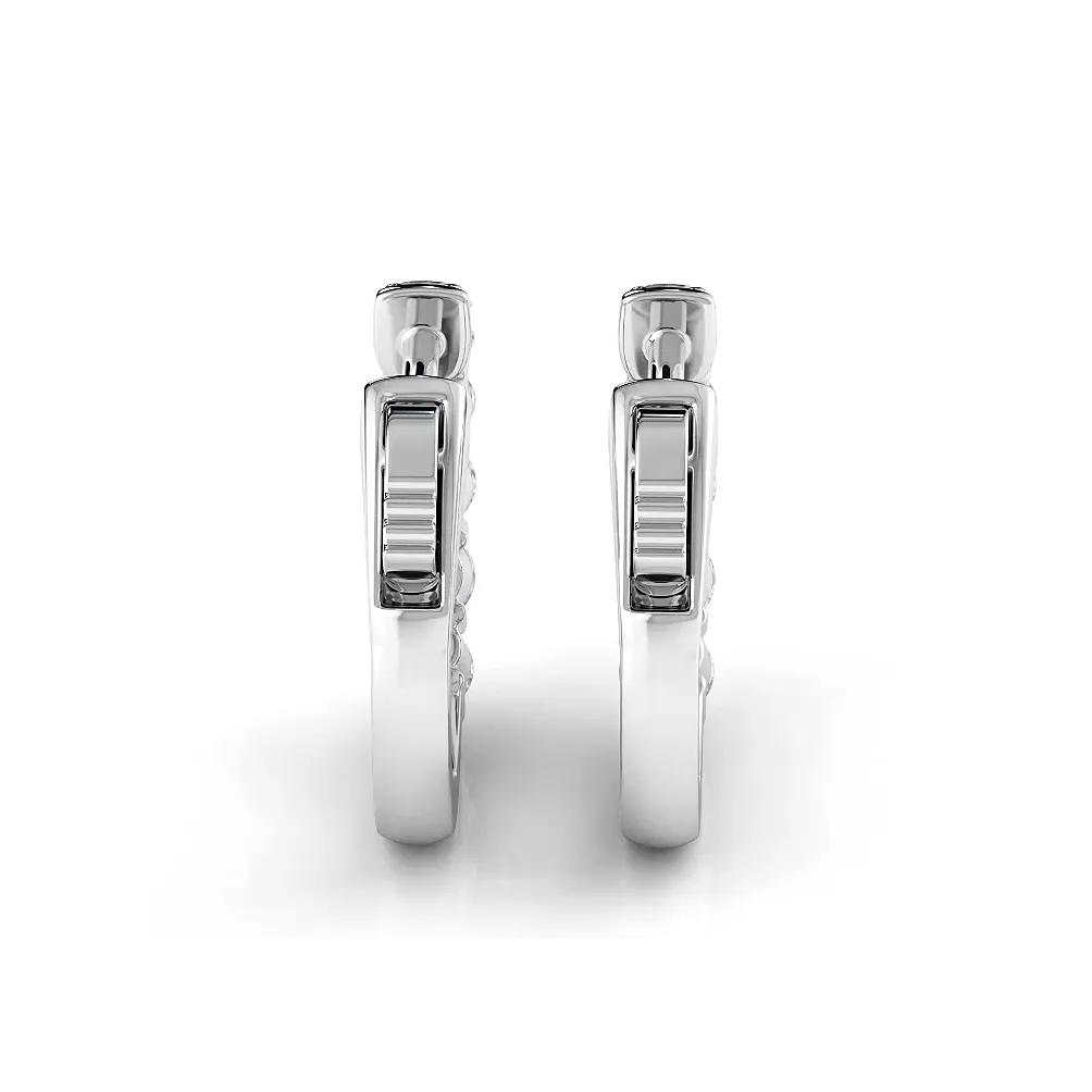 1.0 ctw. Common Prong Huggie Hoop Earrings
