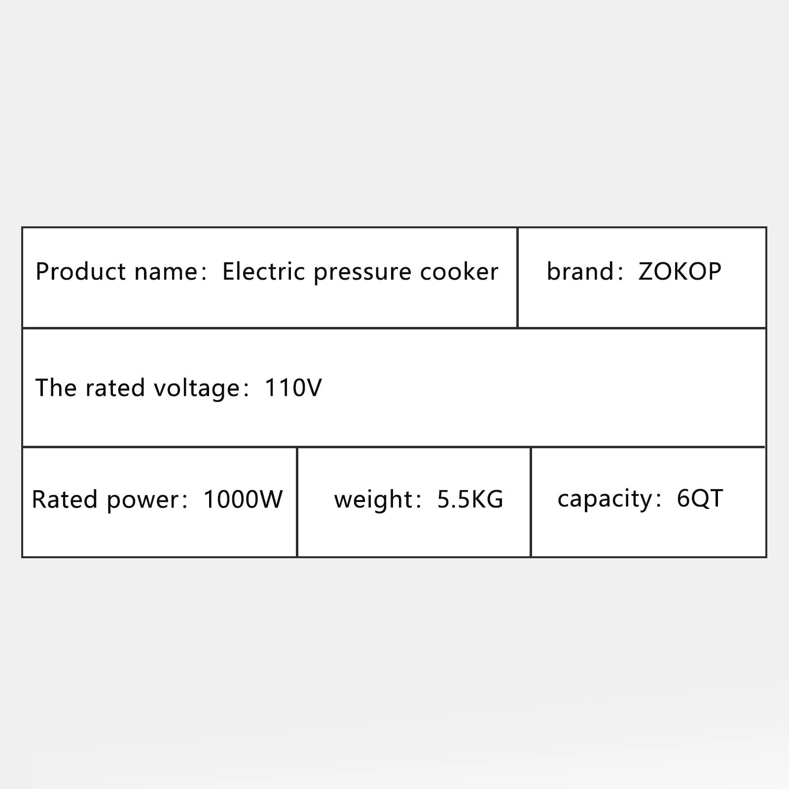 1000W Push-button stainless steel electric pressure cooker 13 in 1 cooking mode, Stainless steel color