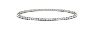 14K White Gold Diamond Eternity Bangle (1.75ctw)