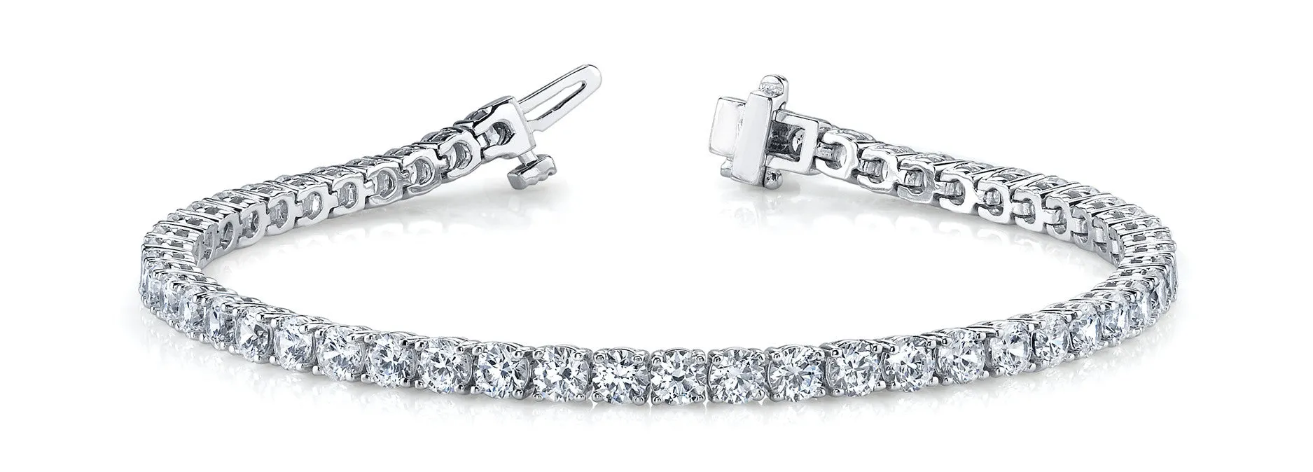 14K White Gold Diamond Tennis Bracelet (3ctw)