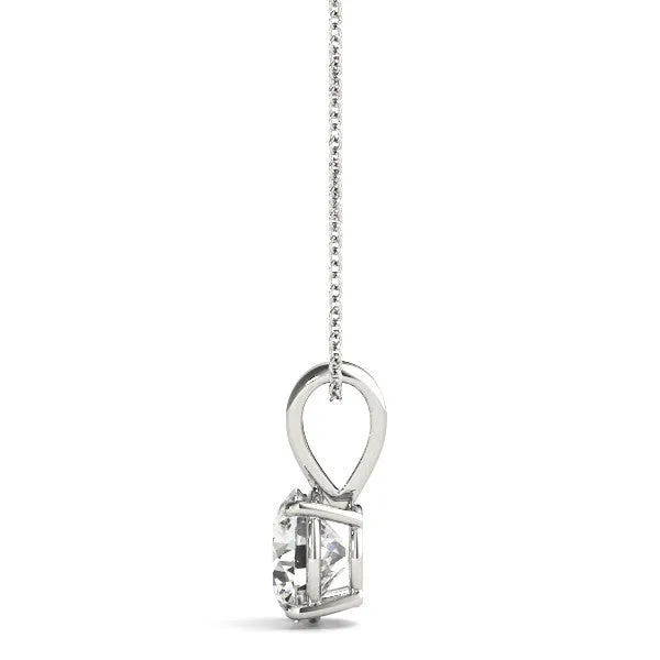 14K White Gold Round Brilliant Four Prong Diamond Solitaire (1ct)