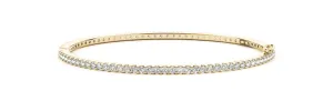 14K Yellow Gold Diamond Eternity Bangle (1.15ctw)