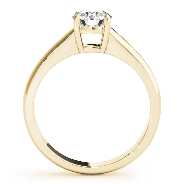 14K Yellow Gold Round Brilliant Diamond Basket Set Solitaire Engagement Ring (1ct)