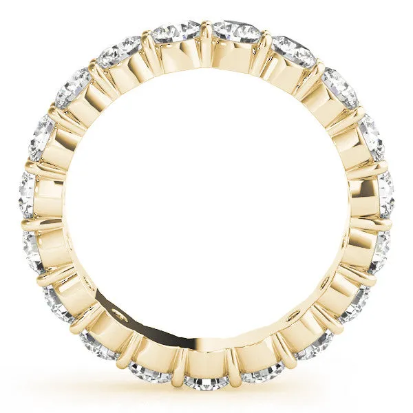 14K Yellow Gold Shared Prong Round Brilliant Diamond Eternity Ring (.50ctw)