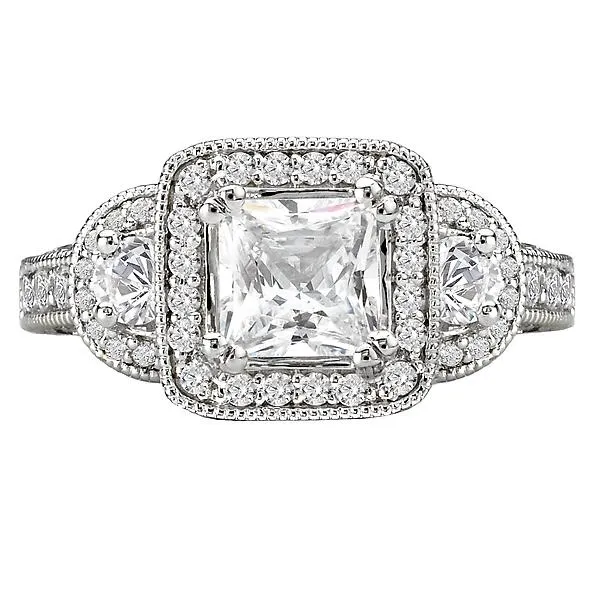 14kt White Gold Semi-Mount Diamond Ring