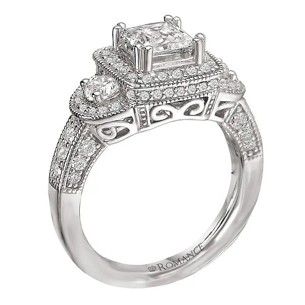 14kt White Gold Semi-Mount Diamond Ring