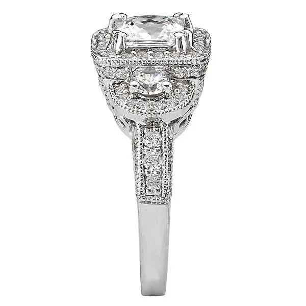 14kt White Gold Semi-Mount Diamond Ring