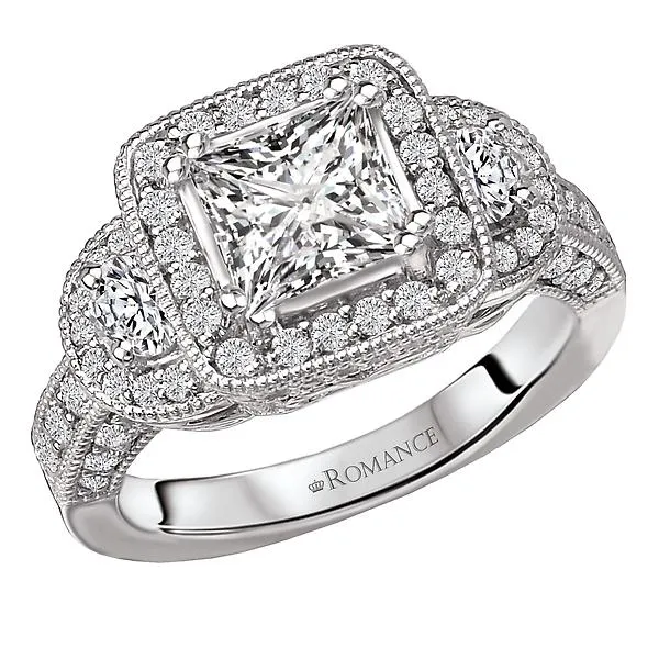 14kt White Gold Semi-Mount Diamond Ring