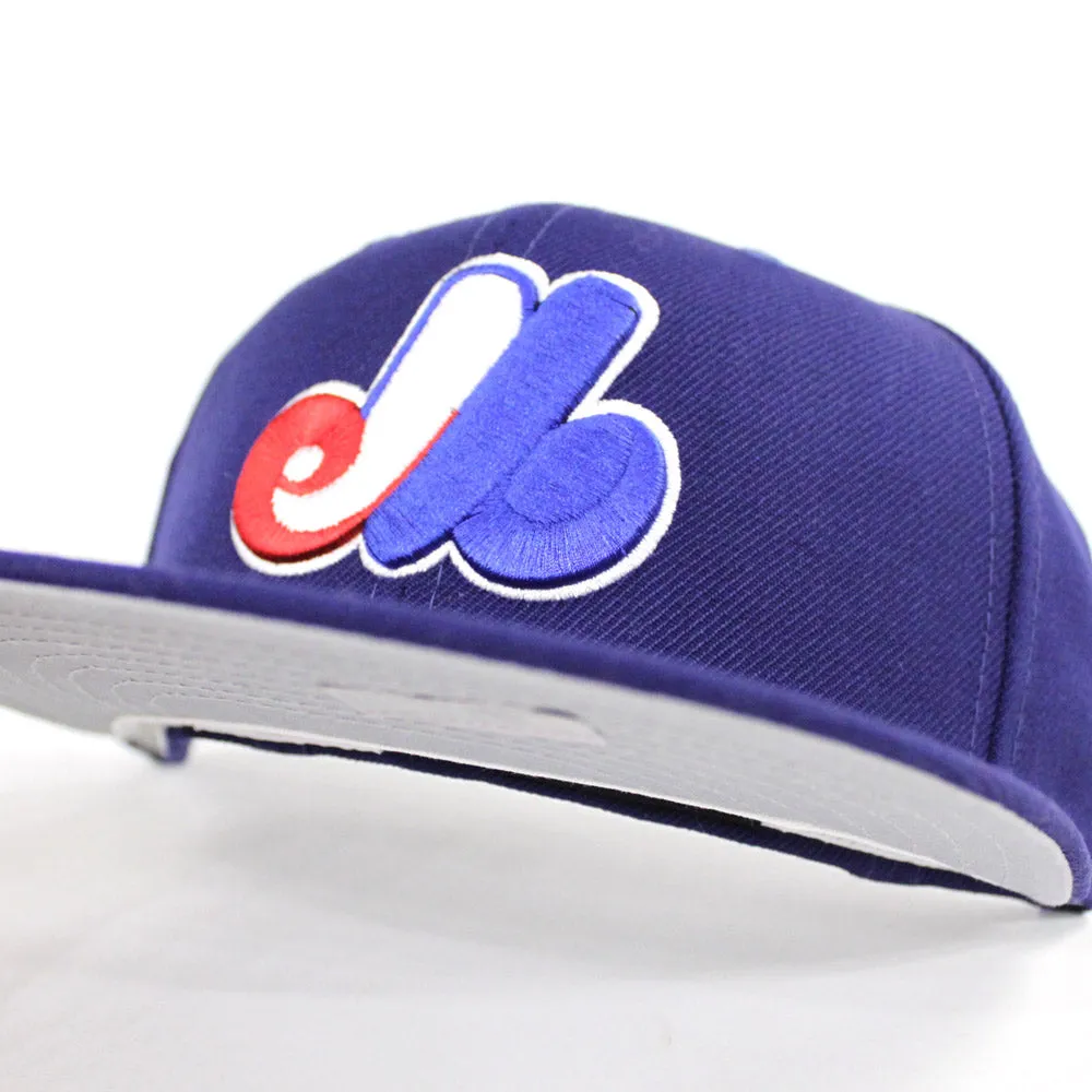 1999 2004 Montreal Expos New Era Fitted 59Fifty Hat (Blue Gray Under Brim)