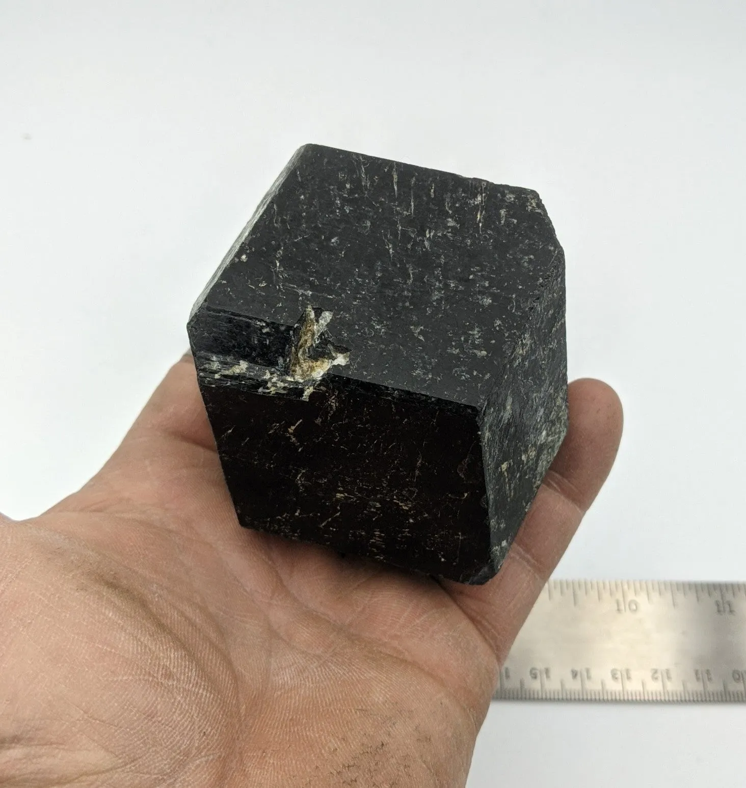 680 GRAM BLACK TOURMALINE CRYSTAL BI TERMINATED.