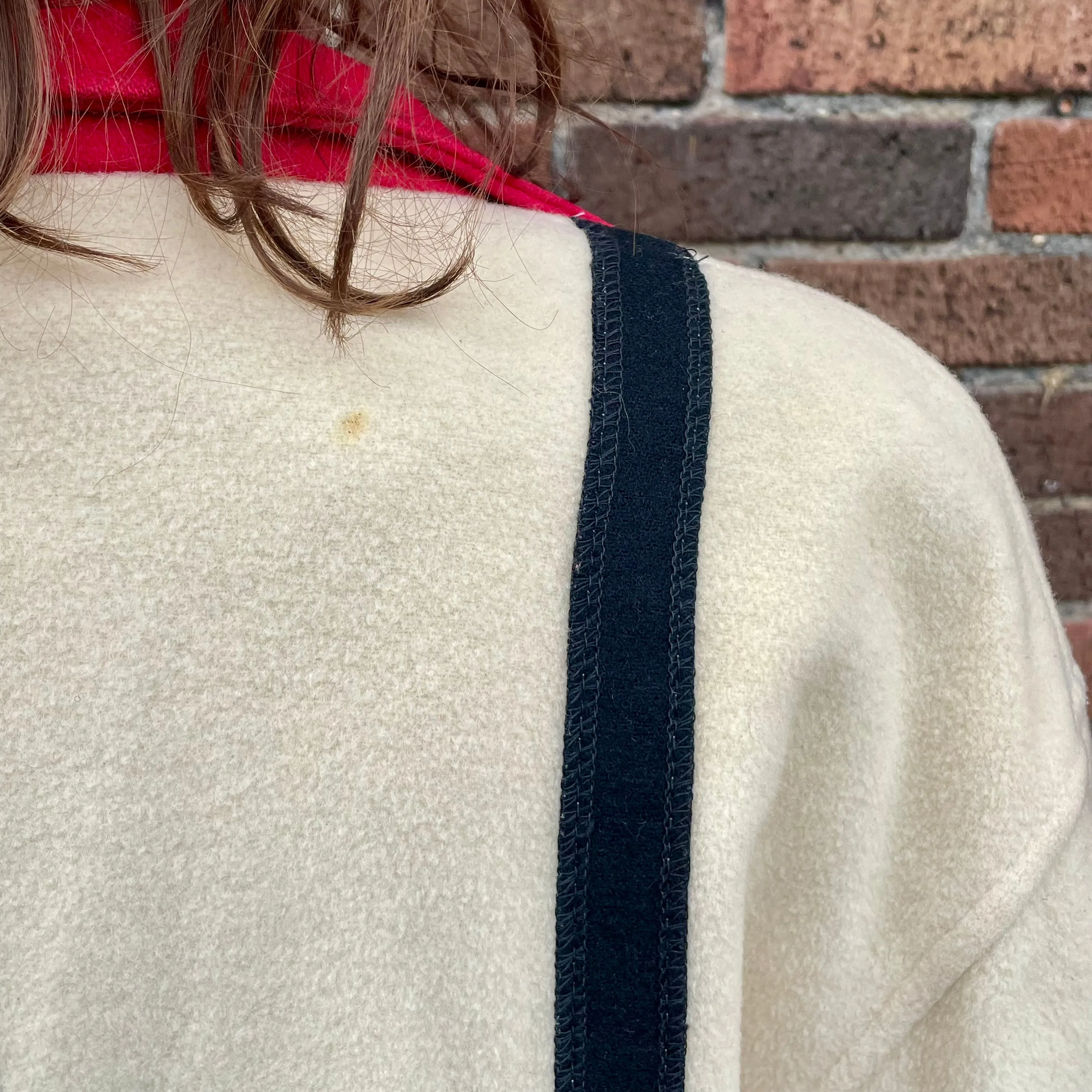 80s International scene colorblock wool coat