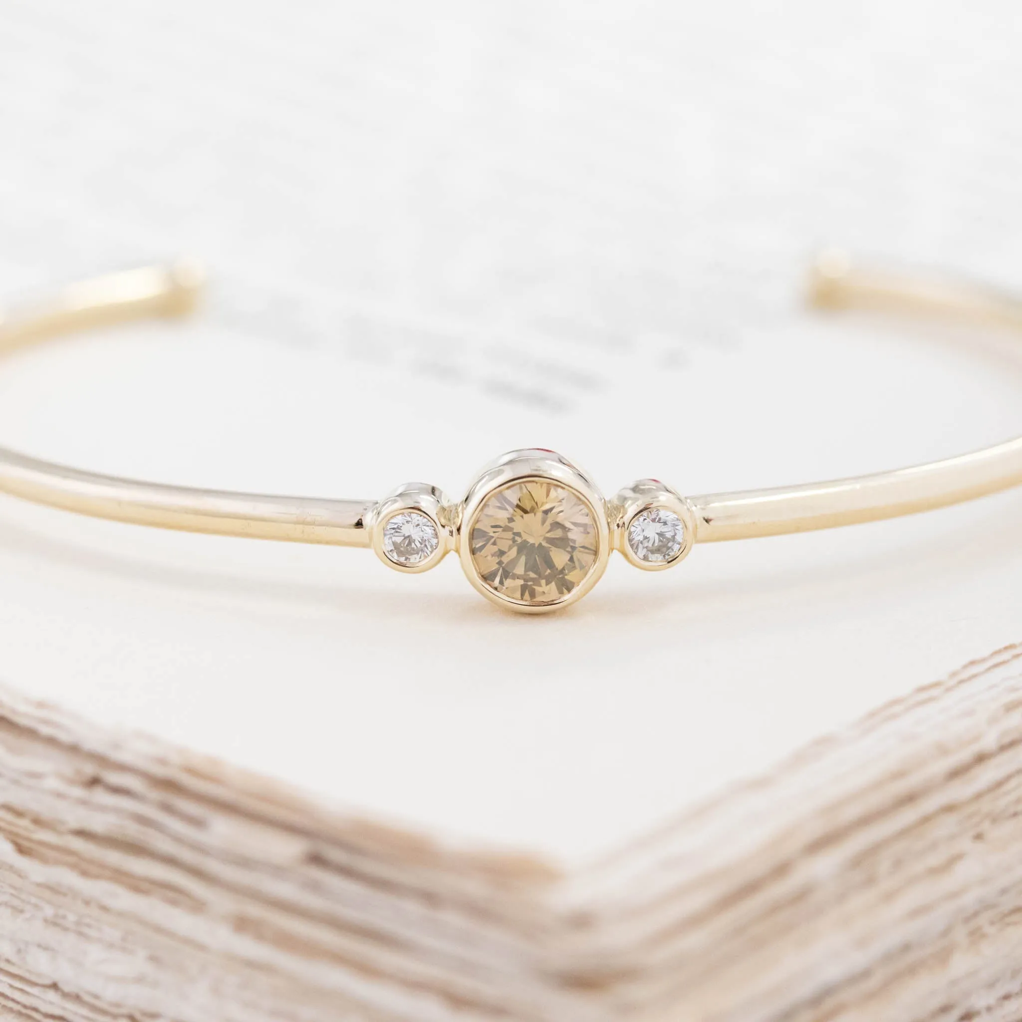 .98ct Fancy Round Brilliant Cut Diamond Bangle, GIA