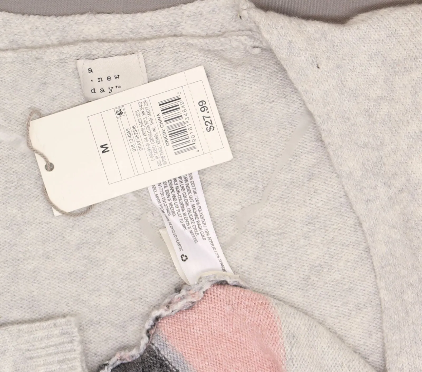 A New Day Women's Striped Long Sleeve Colorblock Open Cardigan