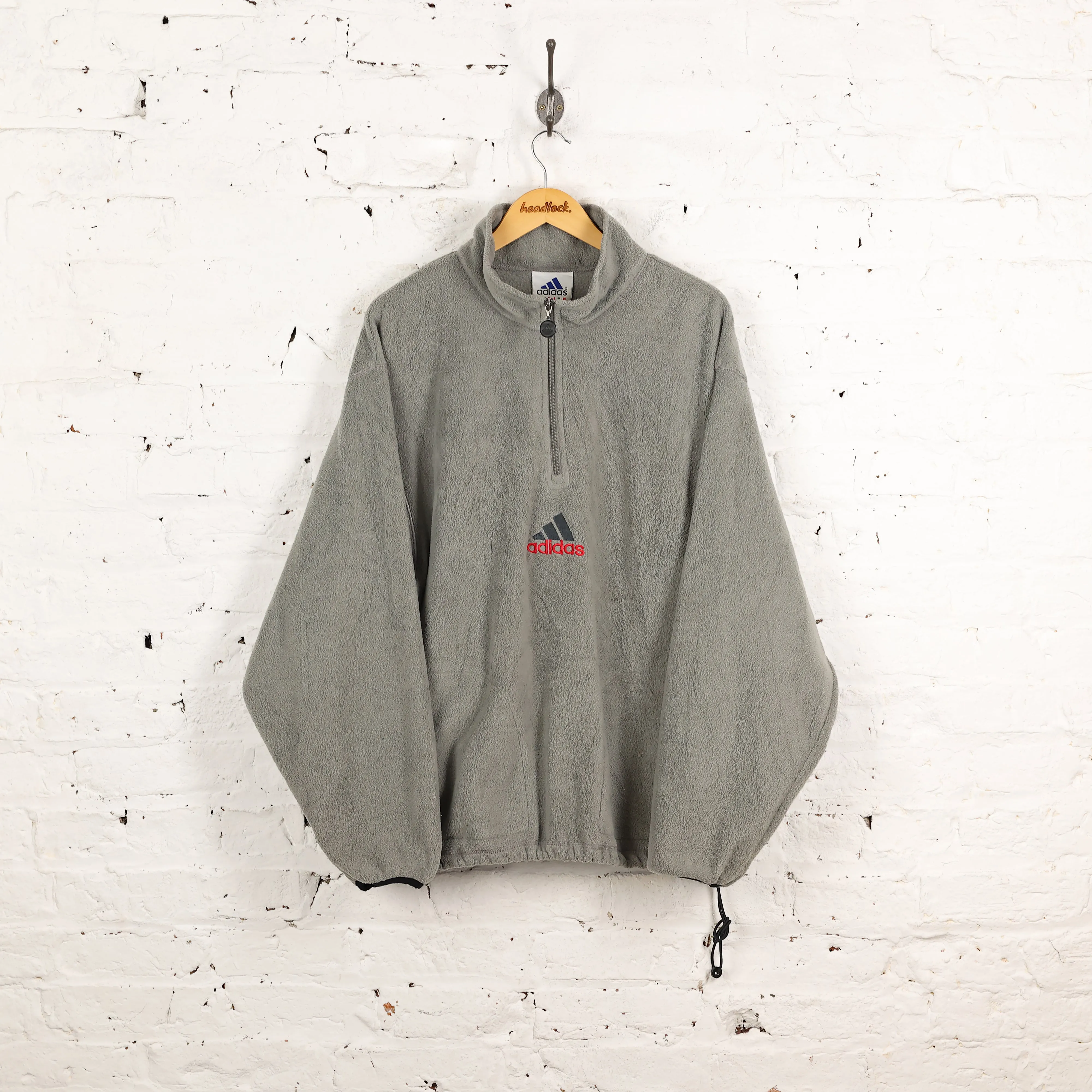 Adidas 90s 1/4 Zip Fleece - Grey - L