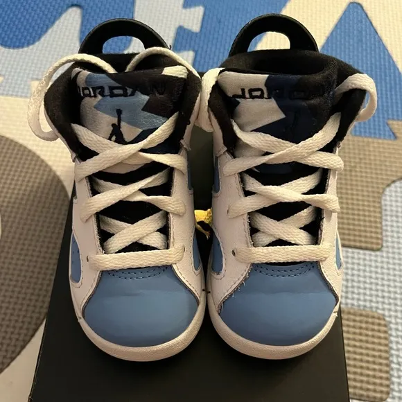 Air Jordan 6 Retro TD 'UNC Home, size 5C, blue &amp; white