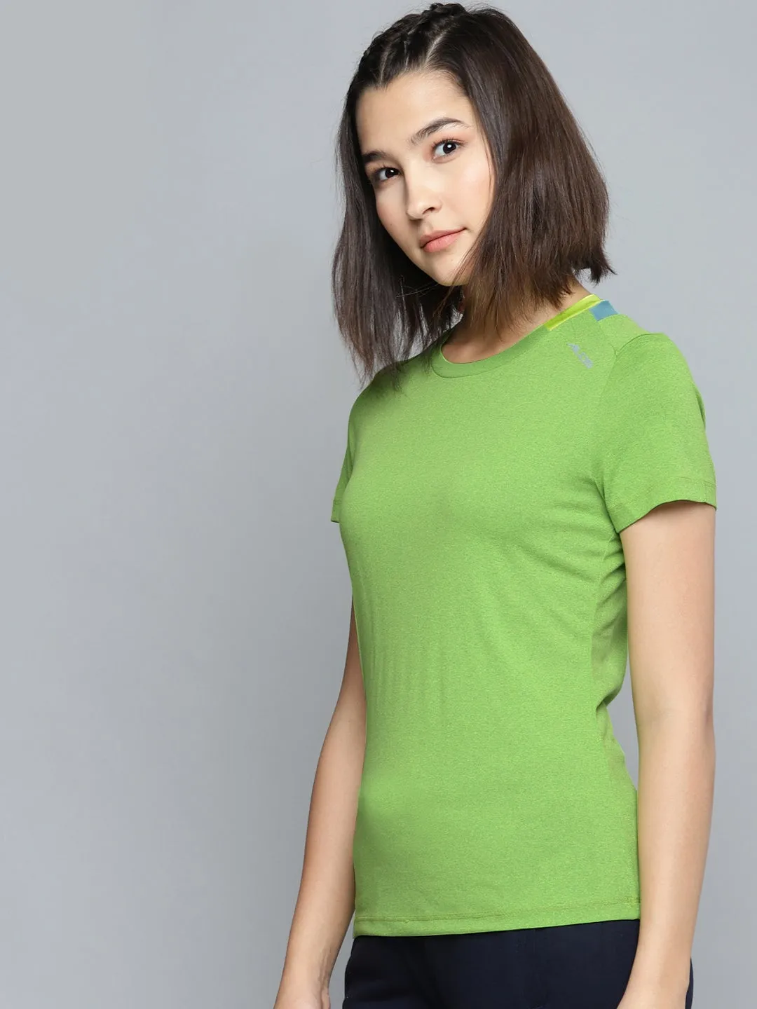 Alcis Women Color Block Green Tee