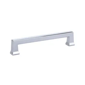 Alexander Cabinet Pull Handle - Cabinet Mount - 5" Brass/Polished Chrome