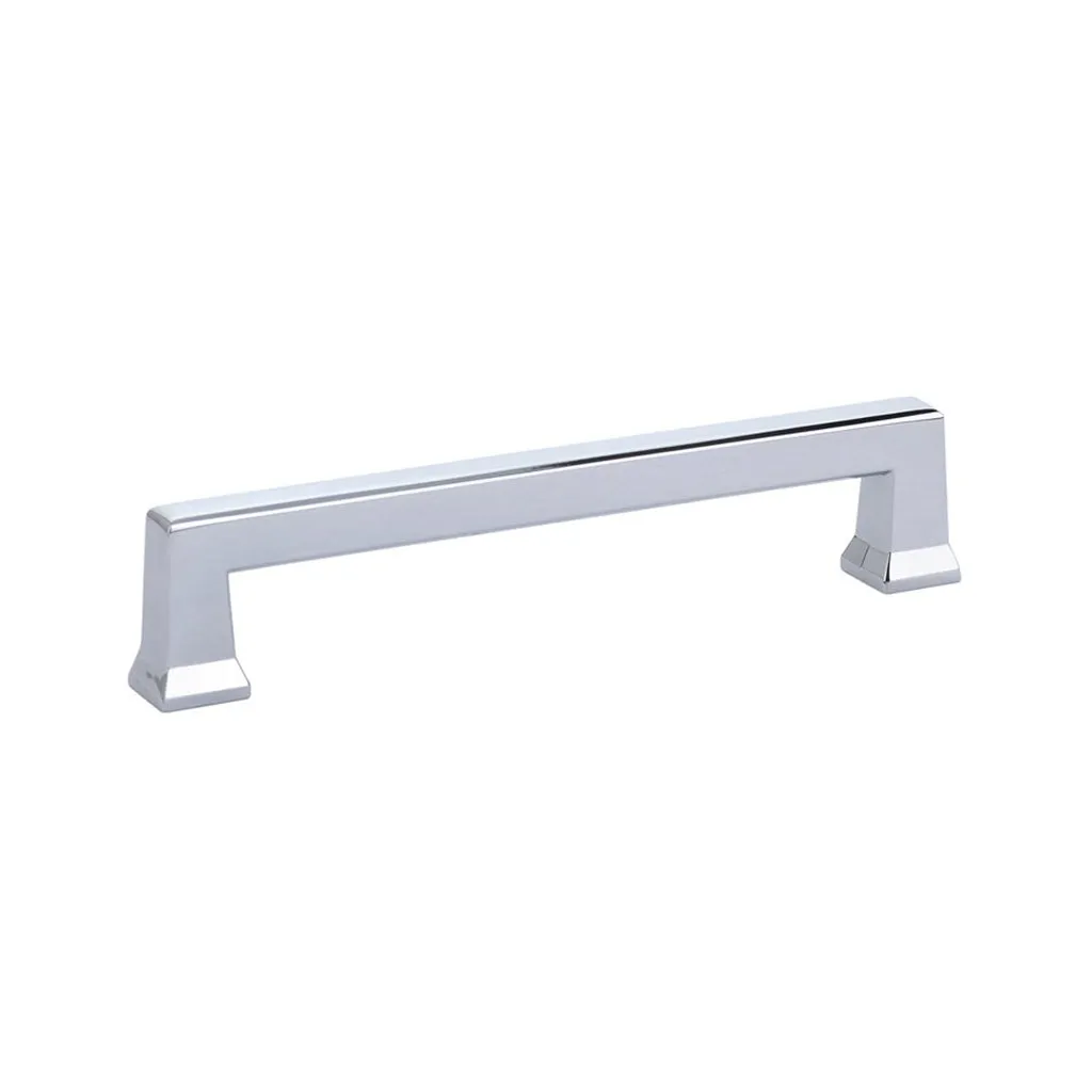 Alexander Cabinet Pull Handle - Cabinet Mount - 5" Brass/Polished Chrome