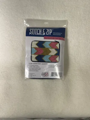 Alice Peterson SZ238 Stitch and Zip Geometric Arrows Coin Purse