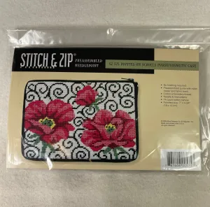Alice Peterson SZ575 Poppies on Scrolls Purse