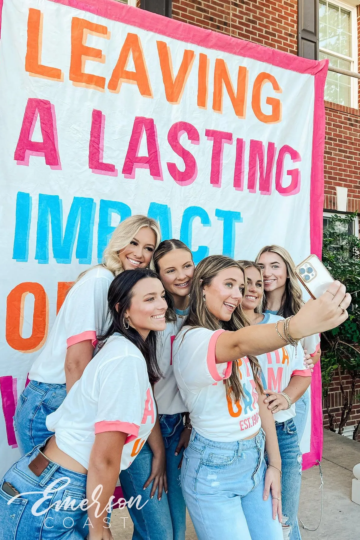 Alpha Gamma Delta Philanthropy Colorblock Ringer Tee