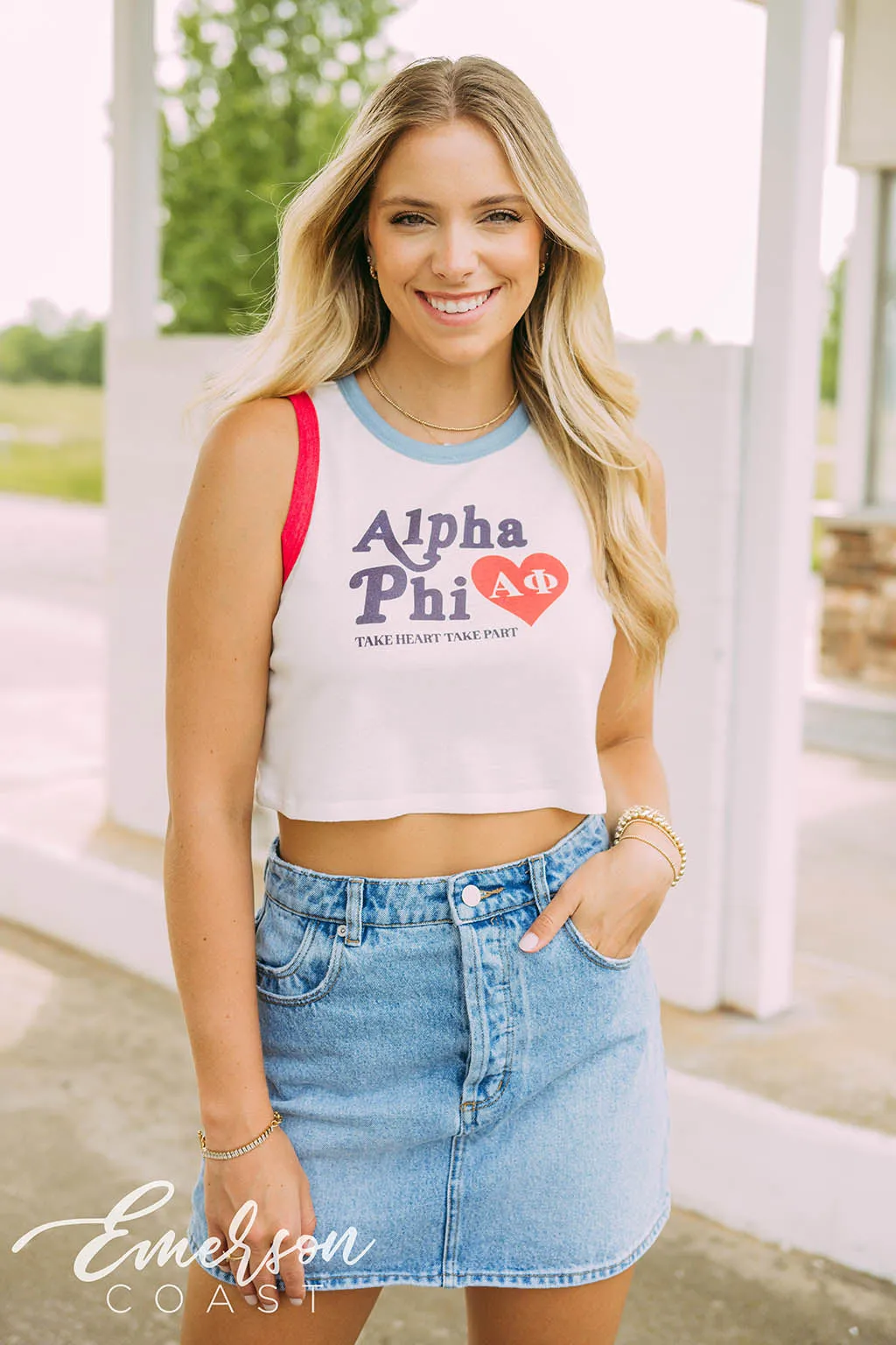 Alpha Phi Take Heart Take Part Colorblock Tank