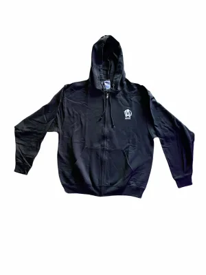 Animal White Logo Black Zip Up