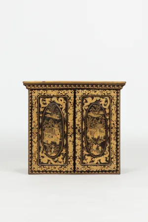 Antique Chinese Gilt Lacquered Jewelry Case