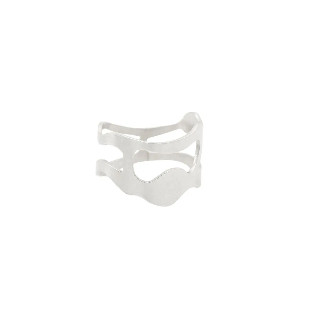 Arame Ring in Brushed Silver