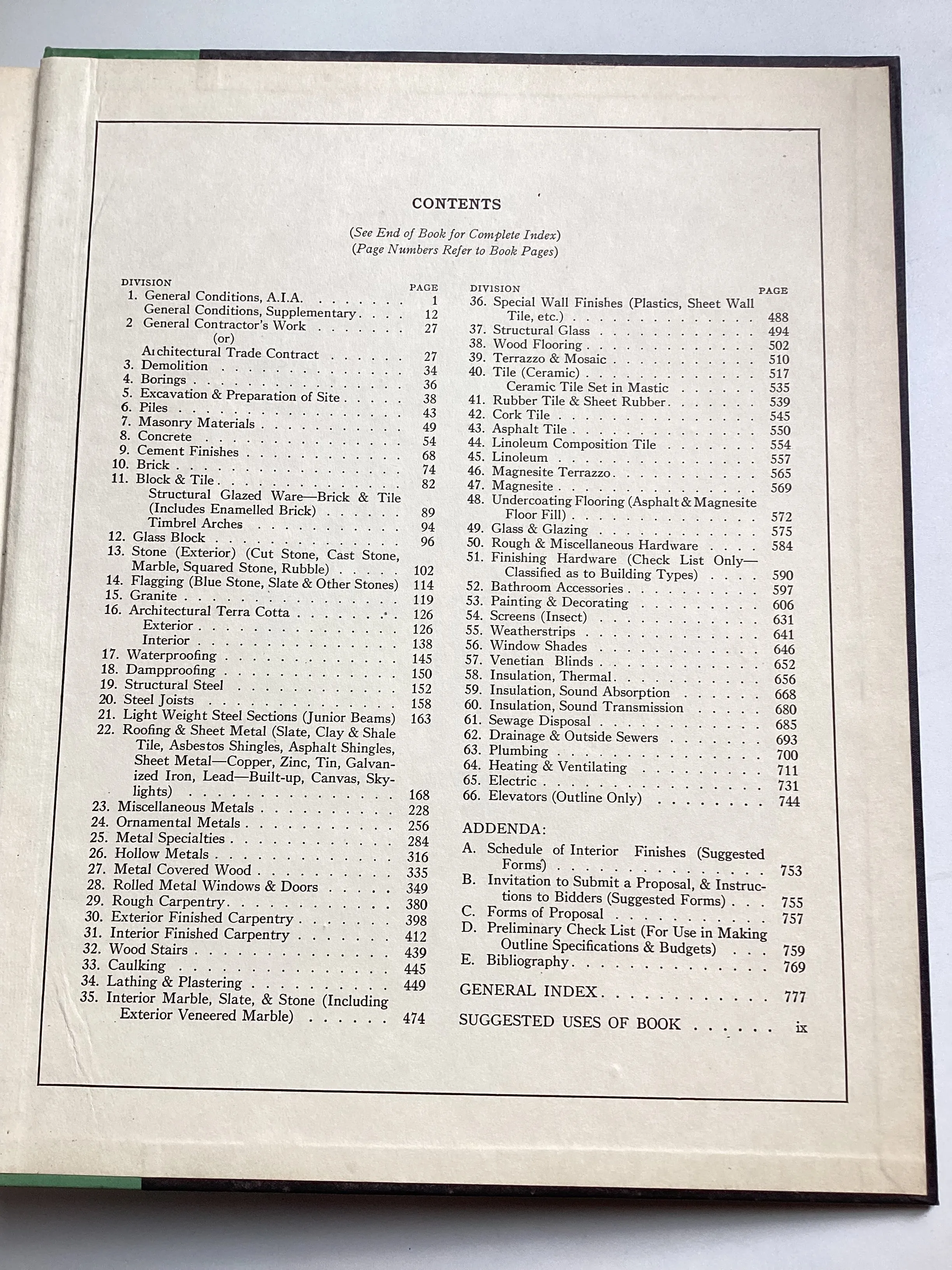 Architectural Specifications by Harold Reeve Sleeper