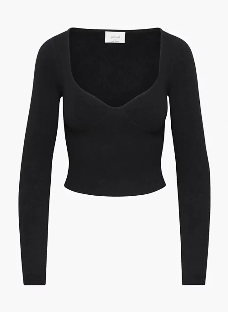 Aritzia Wilfred crop cashmere/wool sweater - 2XS