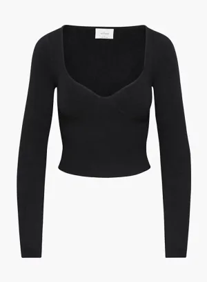 Aritzia Wilfred crop cashmere/wool sweater - 2XS