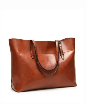 Artificial Leather Shoulder Bag With Fixed Shoulder Strap