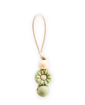 Attache zip fleur sauge