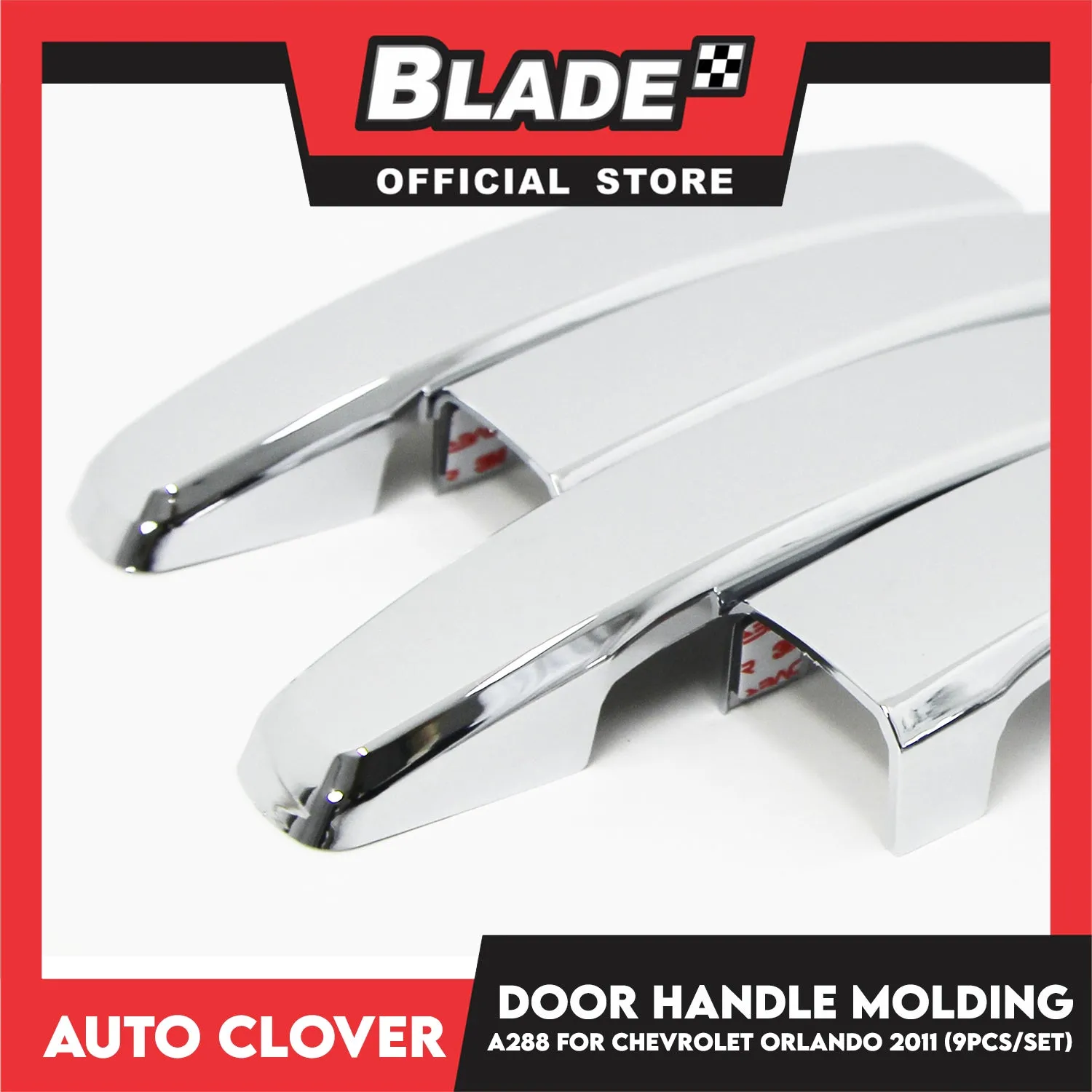 Auto Clover Door Handle Molding 9pcs Set A288 For Chevrolet Cruze, Aveo Sedan, Tosca, Gentra, Lacetti, Winstorm Orlando 2010 - 2011  Car Exterior Accessories