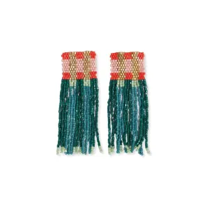 Ava Colorblock Fringe Earrings