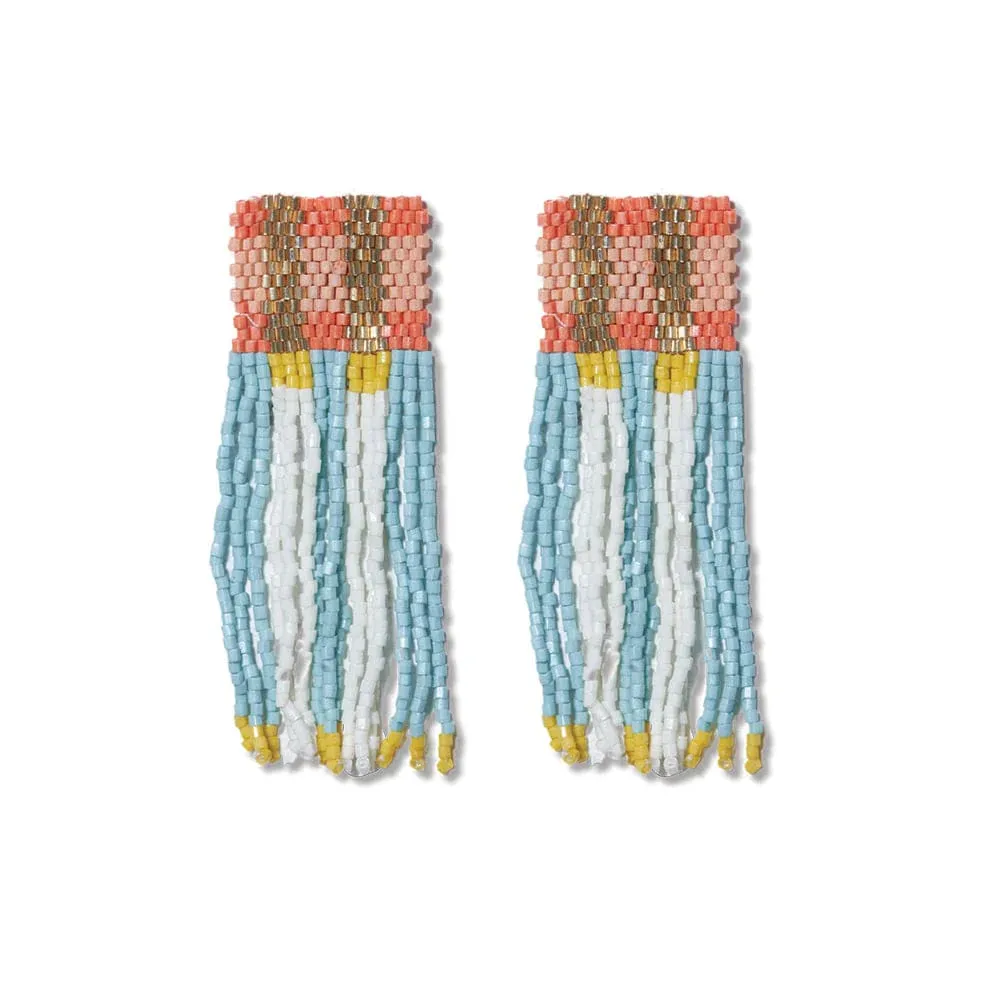 Ava Colorblock Fringe Earrings