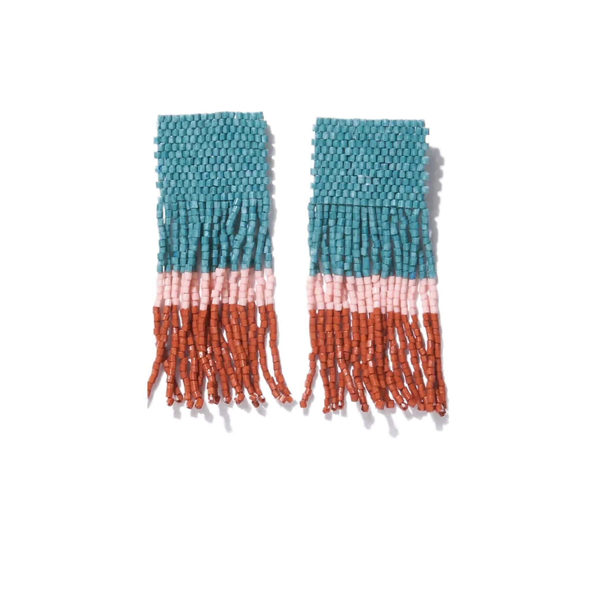 Ava Colorblock Fringe Earrings