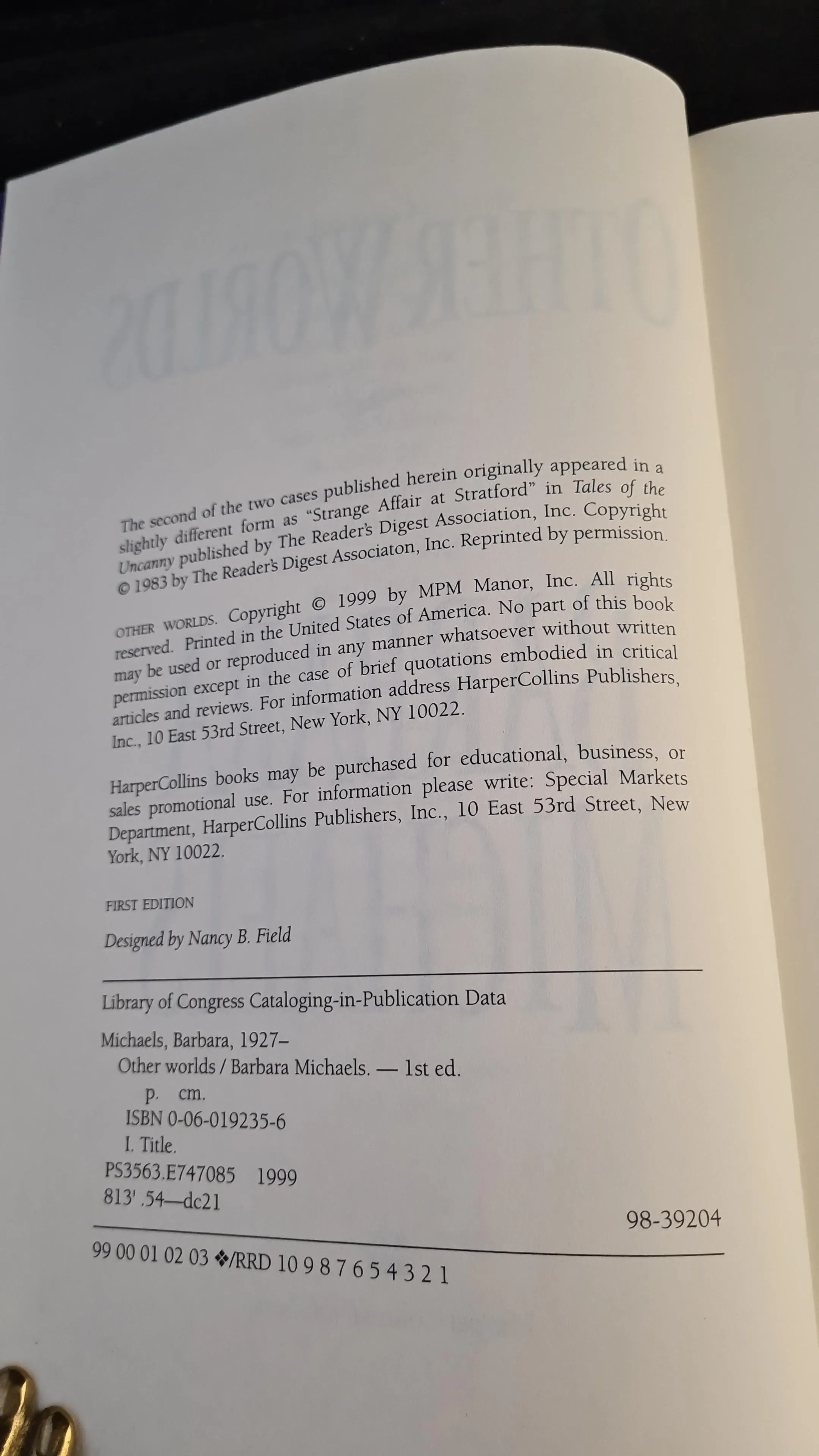 Barbara Michaels - Other Worlds, HarperCollins, 1999
