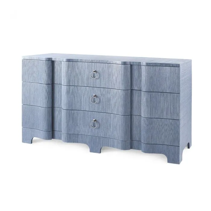 Bardot Extra Large 9 Drawer Dresser - Navy Blue