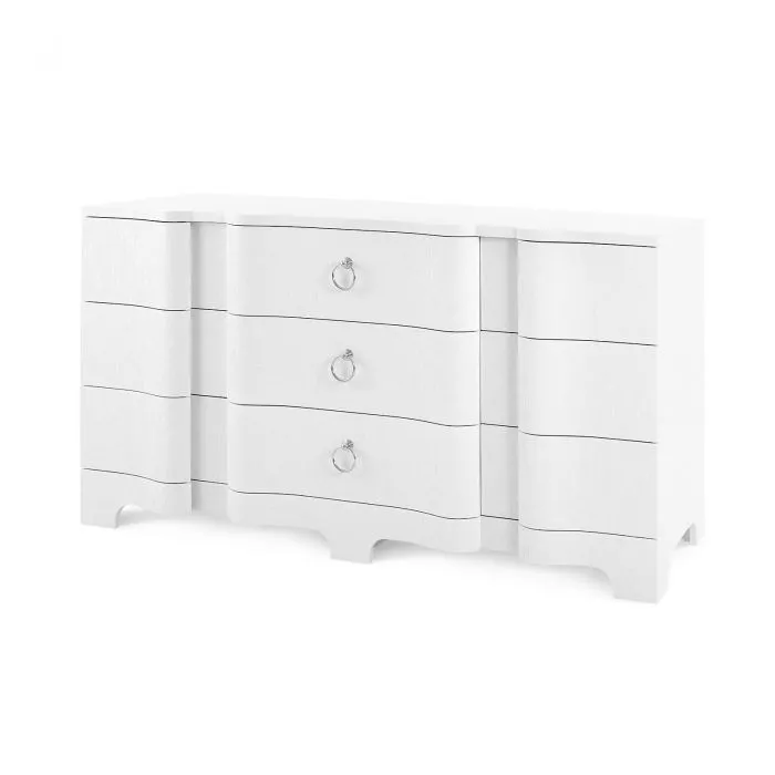 Bardot Extra Large 9 Drawer Dresser - White