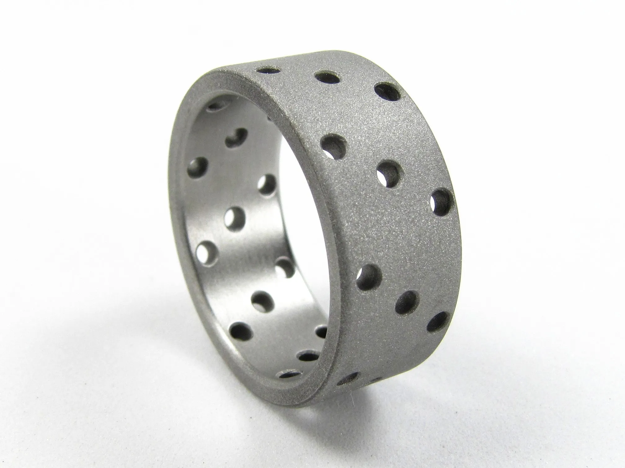Barrage (Natural) - Men's Matte Finish Titanium Ring