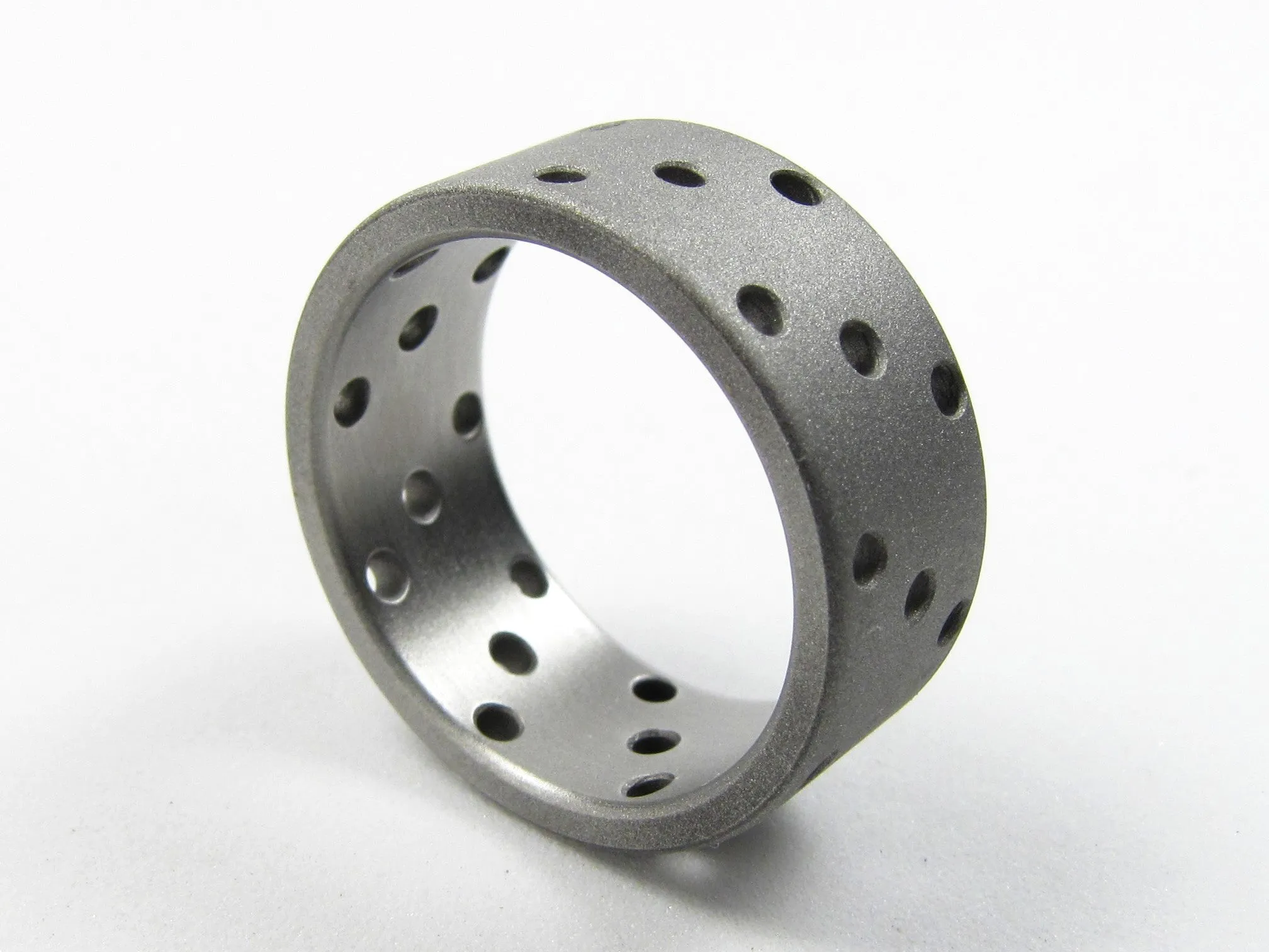 Barrage (Natural) - Men's Matte Finish Titanium Ring