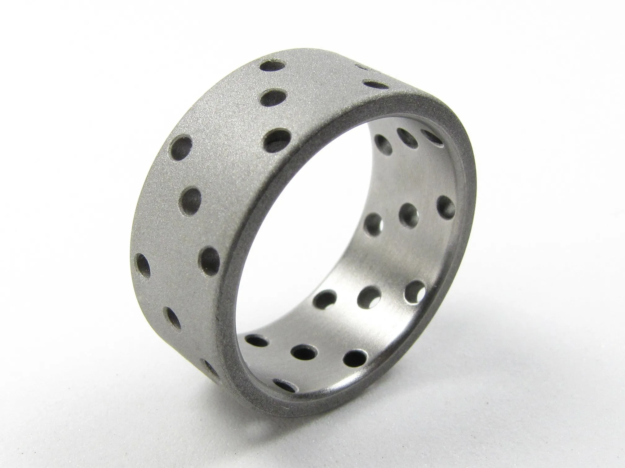 Barrage (Natural) - Men's Matte Finish Titanium Ring