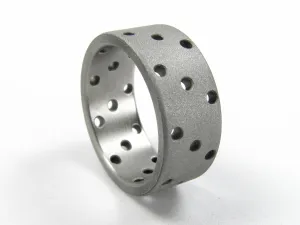 Barrage (Natural) - Men's Matte Finish Titanium Ring