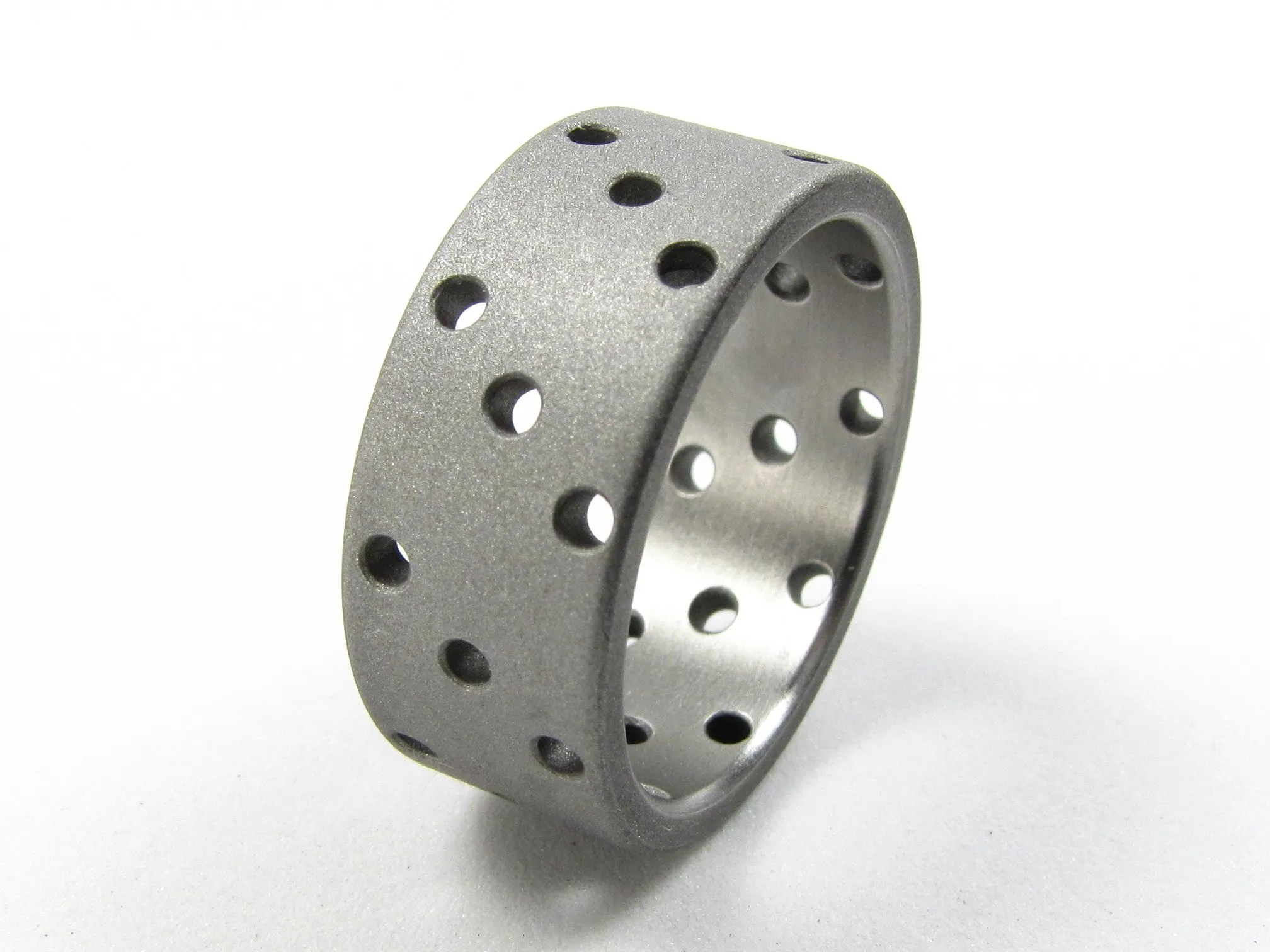 Barrage (Natural) - Men's Matte Finish Titanium Ring