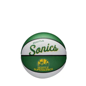Basketbalová lopta Wilson NBA Team Retro Mini Seattle Supersonics (veľkosť 3)