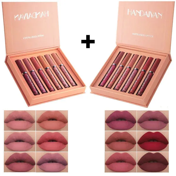Batom Liquido Matte de Longa Duração - Kit com 3 Unidades