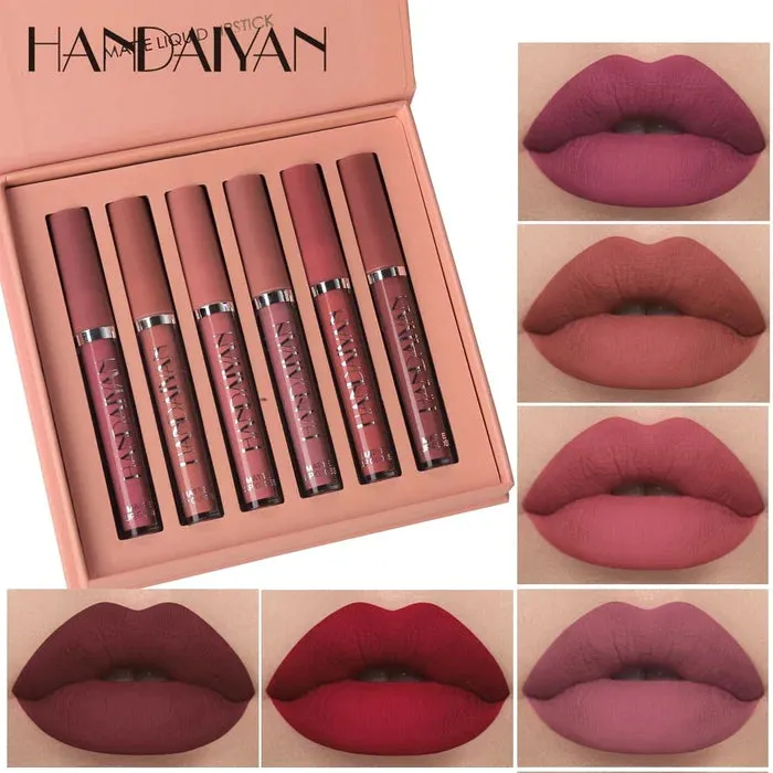 Batom Liquido Matte de Longa Duração - Kit com 3 Unidades